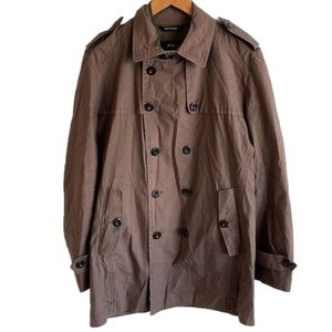 Hugo Boss Brown Zent Trench Coat Size 40R